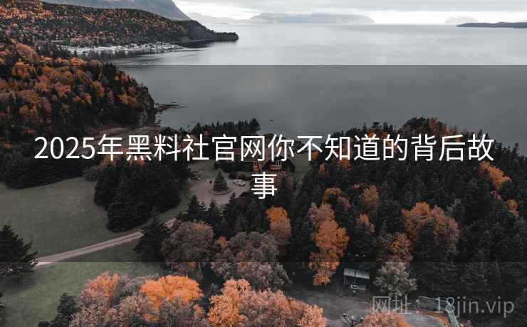 2025年黑料社官网你不知道的背后故事