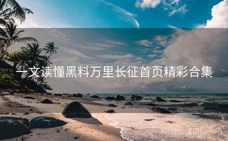 一文读懂黑料万里长征首页精彩合集