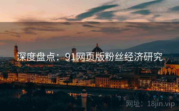 深度盘点：91网页版粉丝经济研究